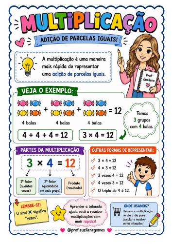 Capa de Sequência Didática da Multiplicação