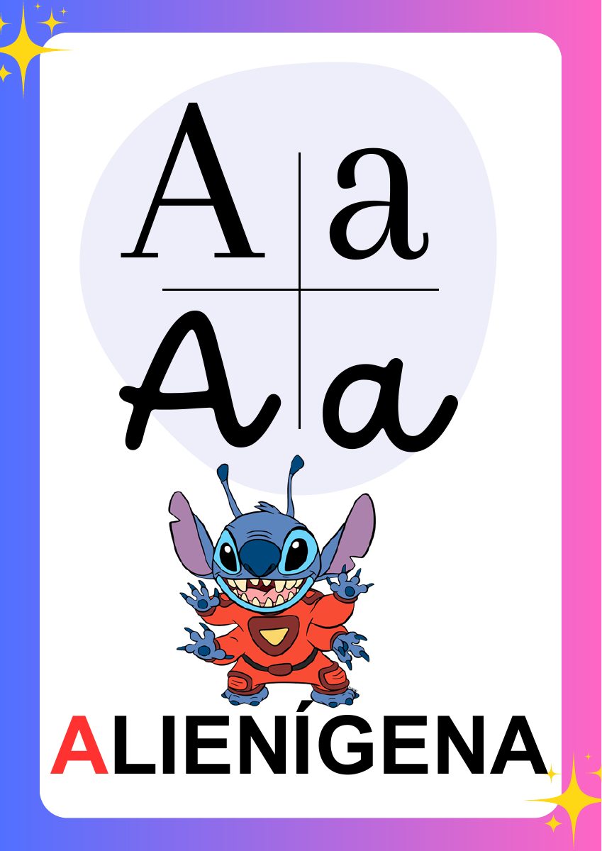 Amostra de Alfabeto de Parede