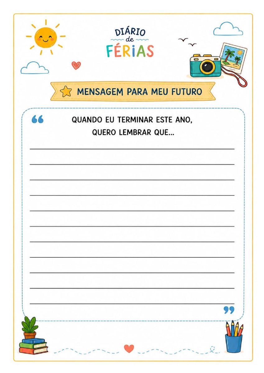 Amostra de Diário de Férias do Estudante